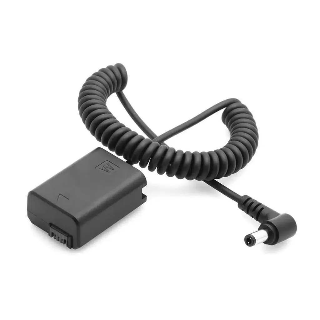 Adaptador DC Dummy Battery NP-FW50 para Câmeras Sony