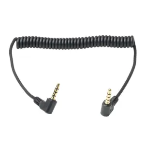 Cabo de Áudio P2 4 Polos 3.5mm Espiral TRRS