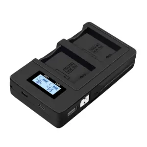Carregador Duplo de Bateria NP-FW50 com LCD