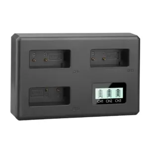 Carregador de Baterias Triplo LP-E17 com Display LCD