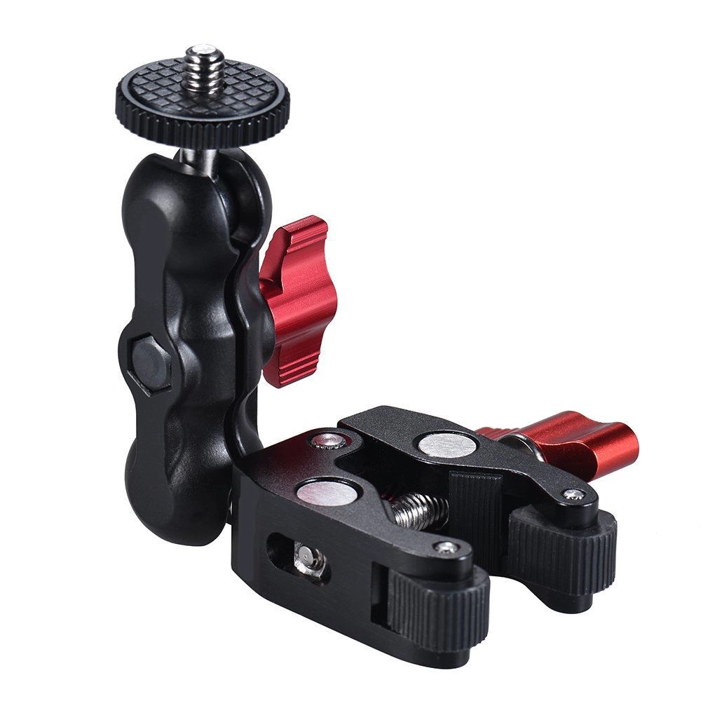 Garra de Metal com Ballhead Duplo Articulado 1/4