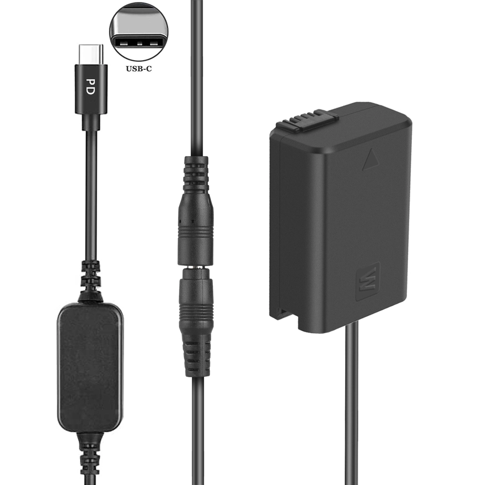 Fonte Adaptador USB-C Dummy Pd para Sony NP-FW50