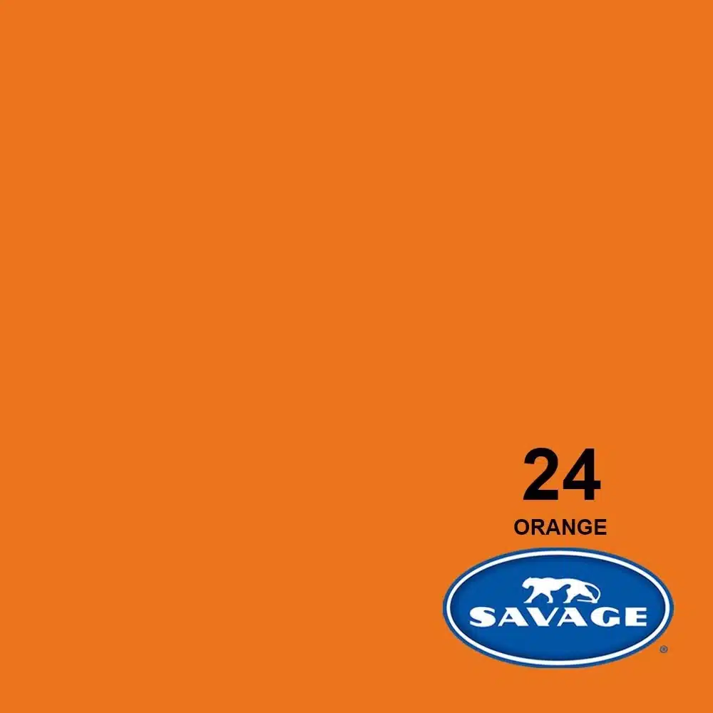 Fundo Papel Orange Seamless Savage – 2,72 x 11m – Made USA