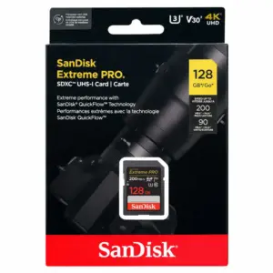Cartão SD Sandisk 128 GB EXTREME PRO 200MB/s