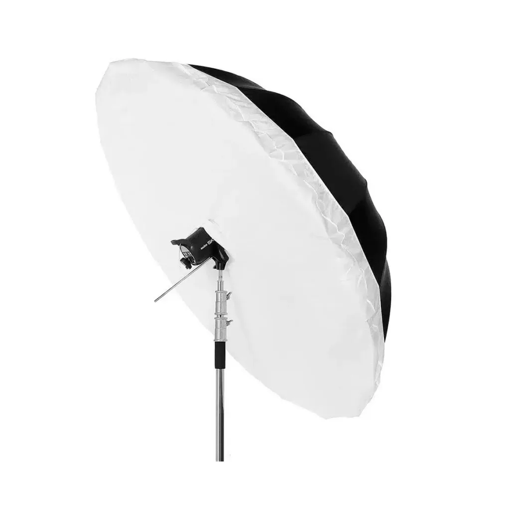 Sombrinha Rebatedora Preta Branca 180cm Greika Com Capa Difusora Bw16-75s