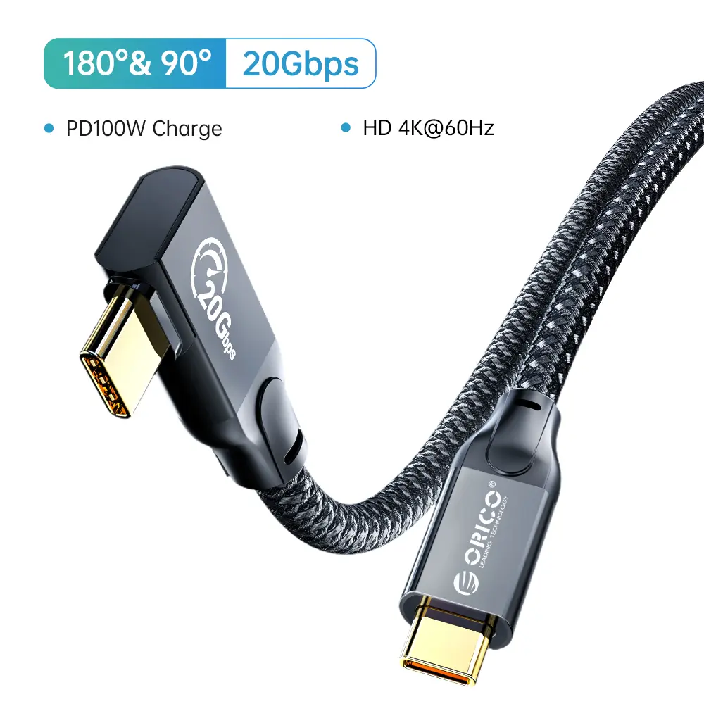 Cabo de Alta Velocidade Orico Type-C para Type-C Thunderbolt 3/4 USB3.2 Gen2 - 5 metros