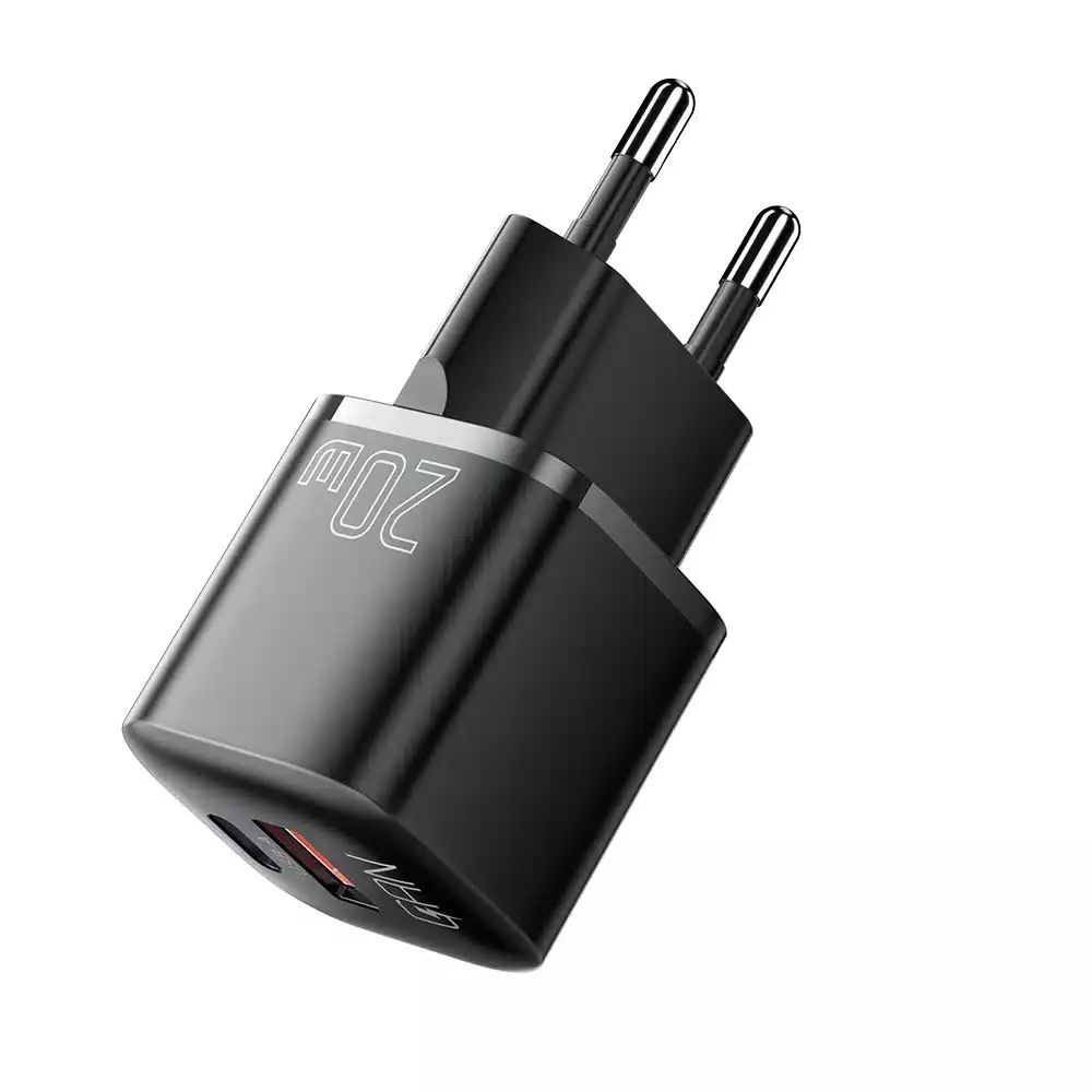 Carregador Essager GAN 20W Turbo USB-C, USB-A PD e QC 3.0