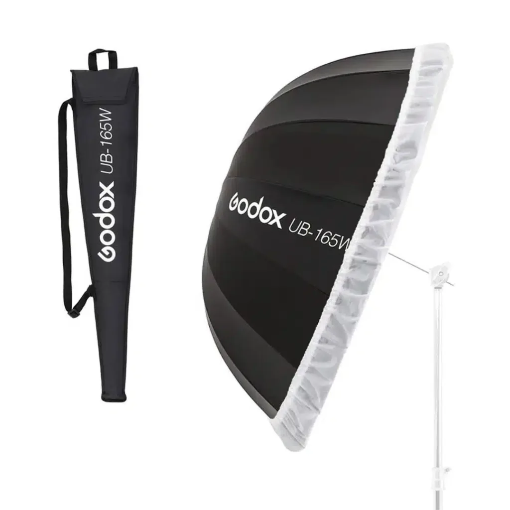 Sombrinha Parabólica Branca Godox UB-165W Com Difusor