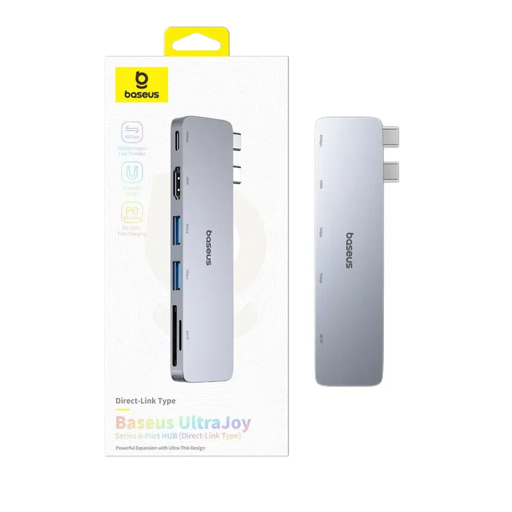 Hub USB-C Baseus UltraJoy 6 em 1 para MacBook