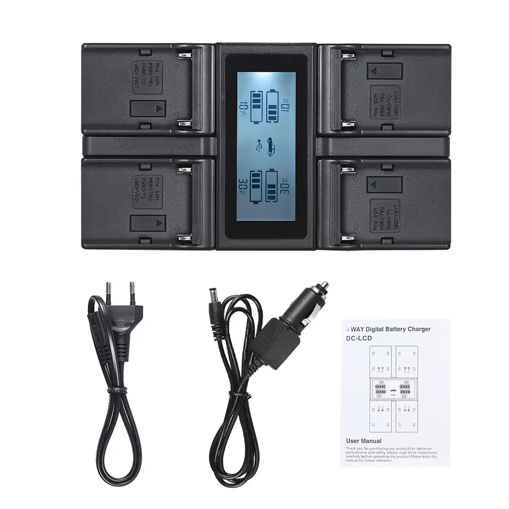 Carregador Andoer de bateria NP-F970