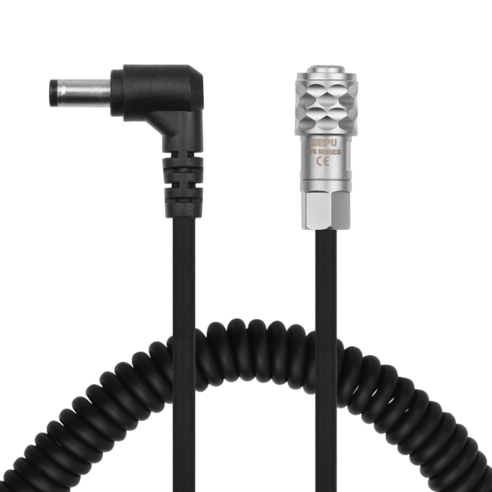 Cabo Espiral DC - 2 Pinos para Blackmagic BMPCC 4K e 6K