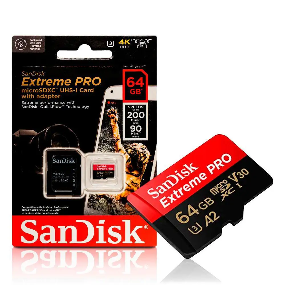 Cartão Sandisk MicroSD 64GB Extreme PRO