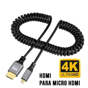 Cabo Flexível Espiral HDMI para Micro HDMI