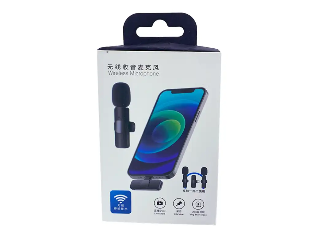 Microfone de Lapela sem fio para Iphone