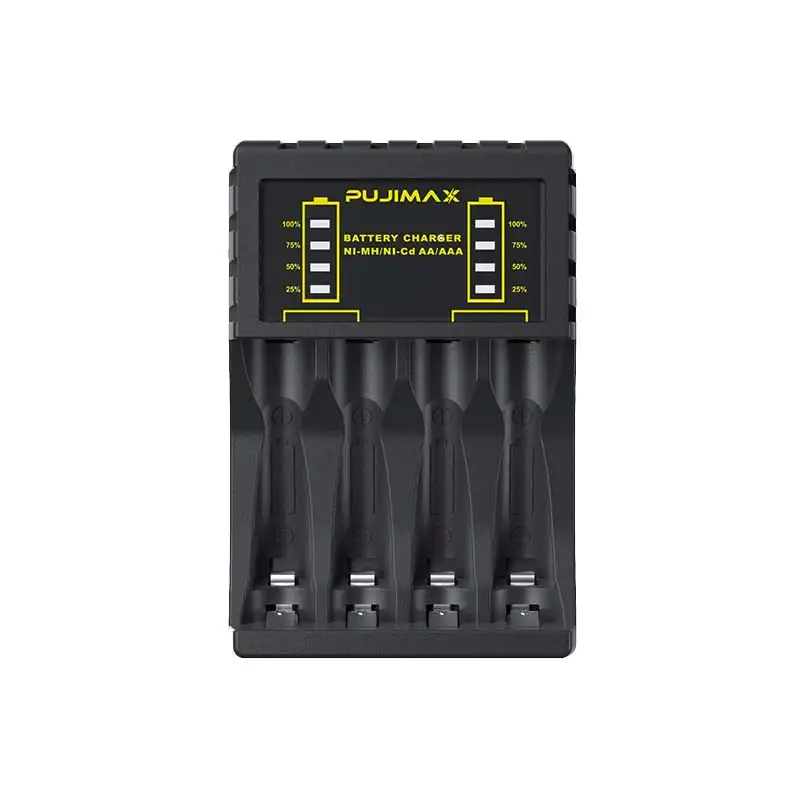 Carregador De Pilhas Portátil Pujimax AA/AAA Com Led Inteligente