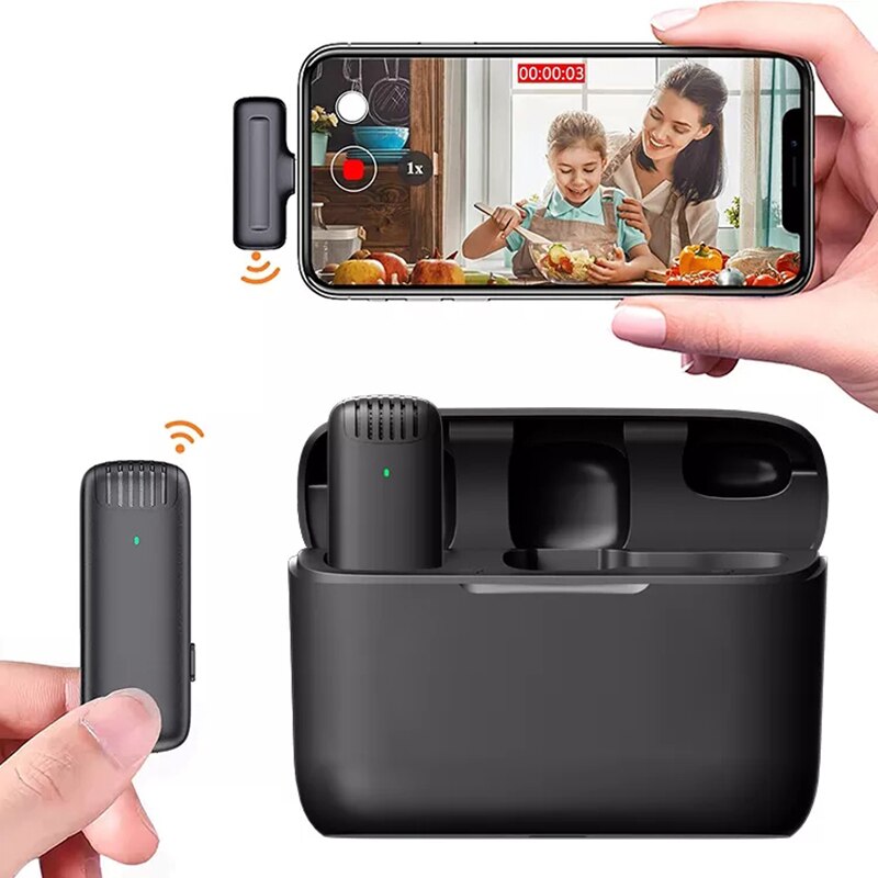 Microfone Sem Fio para Celular Duplo J13