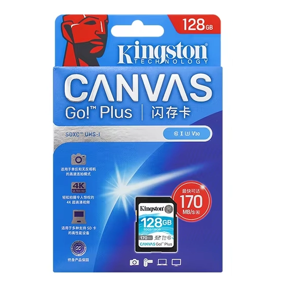 Cartão SD Kingston Canvas Go! Plus 128gb