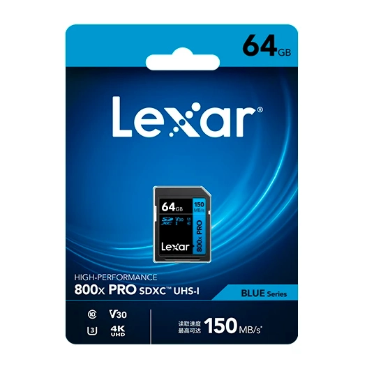 Cartão SD Lexar 64GB x800 150MB/s