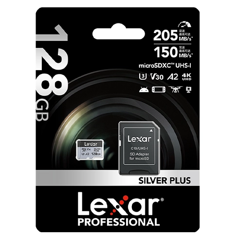 Cartão Lexar MicroSD 128gb Silver Plus