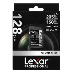 Cartão Lexar SD 128gb Silver Plus