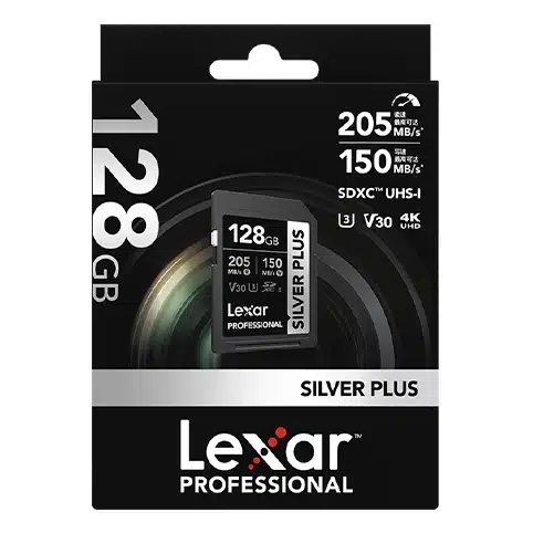 Cartão Lexar SD 128gb Silver Plus