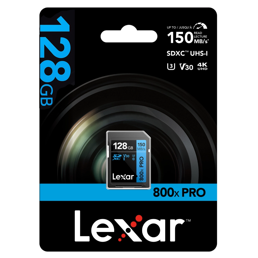 Cartão Lexar 128GB SDXC UHS-I 800x PRO (Série BLUE)