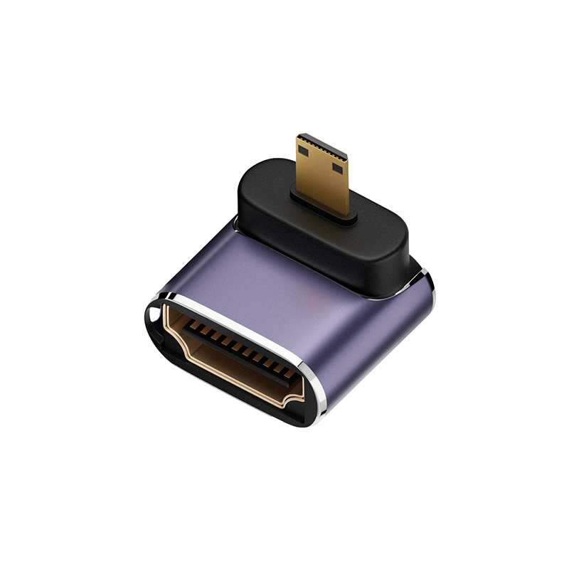Adaptador Micro Hdmi Para Hdmi 90º 8k 60hz 2.1