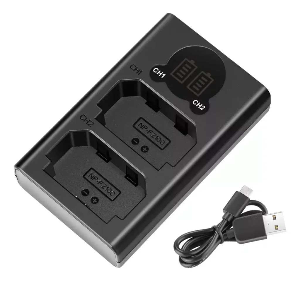 Carregador Duplo USB Para Bateria Sony Np-fz100