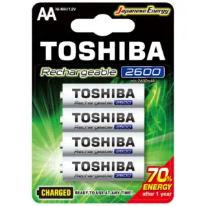 Pilha Recarregável Toshiba AA 2600mAh