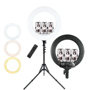 Ring Light de 18 Polegadas Com Suportes Para Smartphone