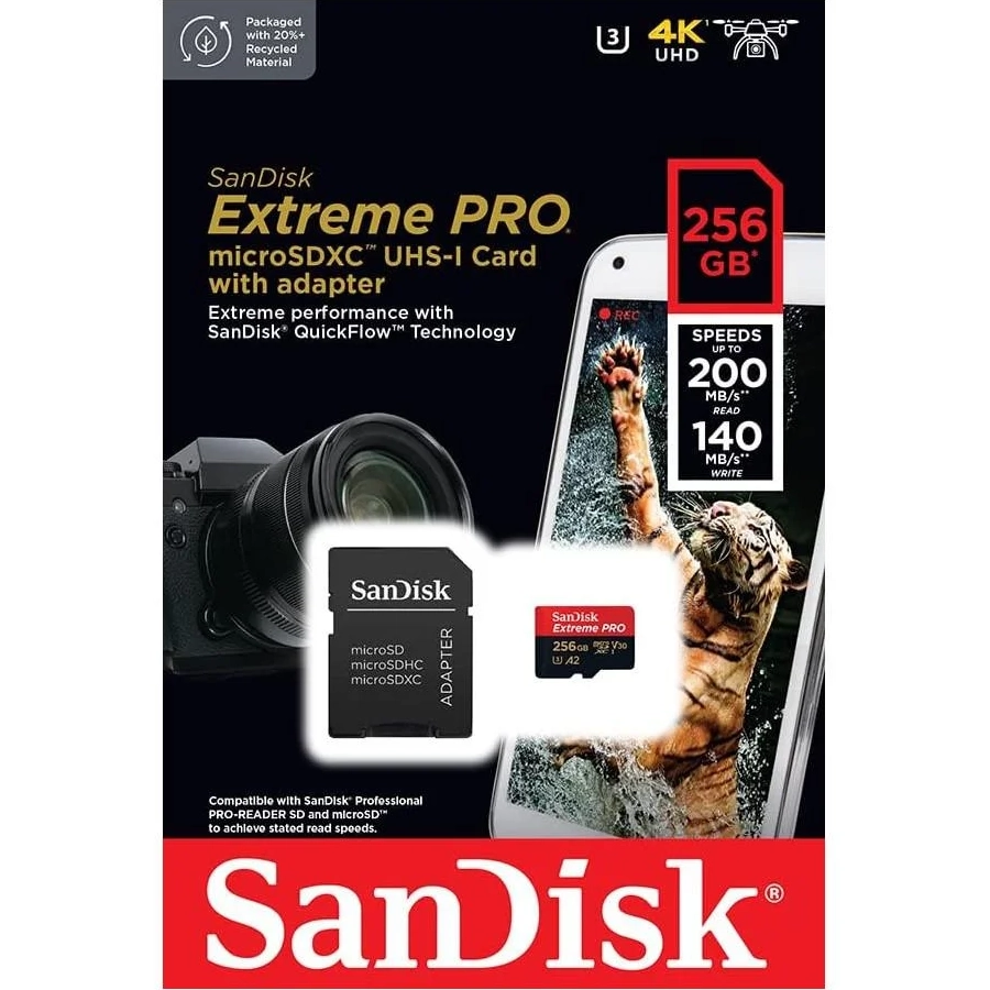 Cartão MicroSD 256GB Extreme PRO