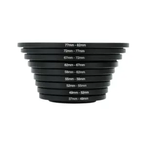 Anéis de Adaptadores de Filtro Step Up de 37 a 82mm