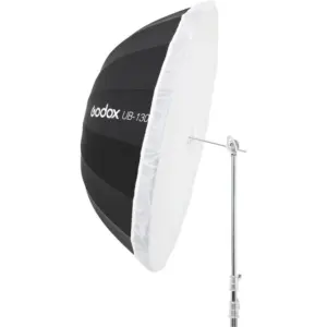 Sombrinha Parabólica Prateada Godox UB-130S com Difusor