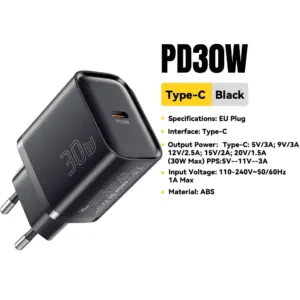 Fonte Carregador Essager PD 30W USB-C Power Delivery