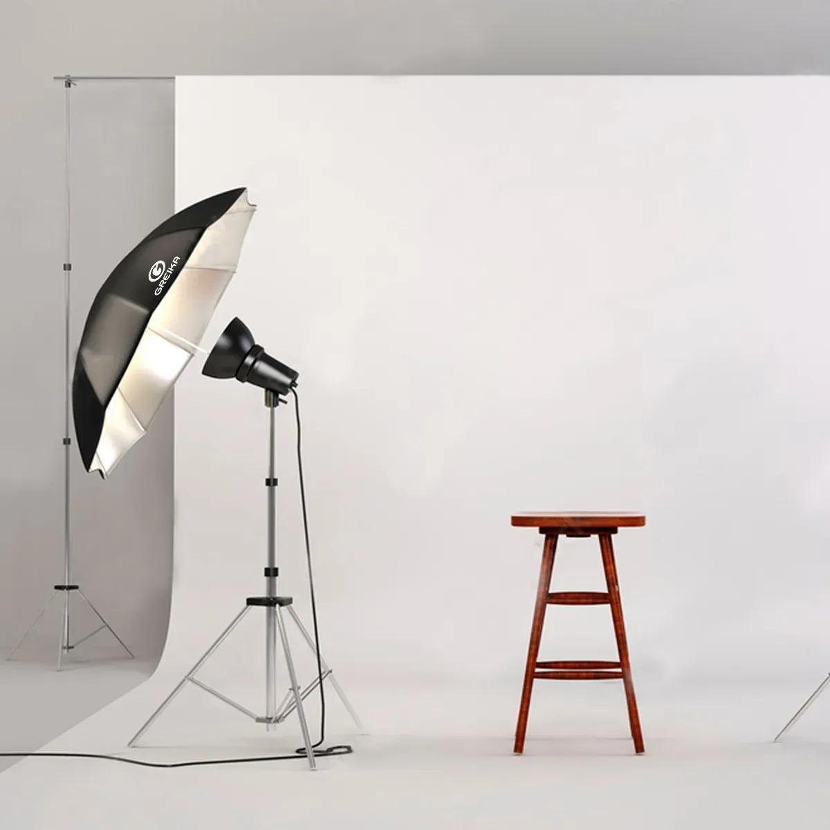 Sombrinha Refletora Greika BS40 Preta-Prata 101 cm_2