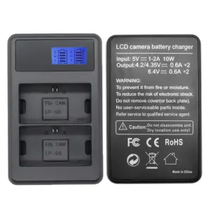 Carregador Duplo LCD para Baterias Canon LP-E6 / LP-E6N