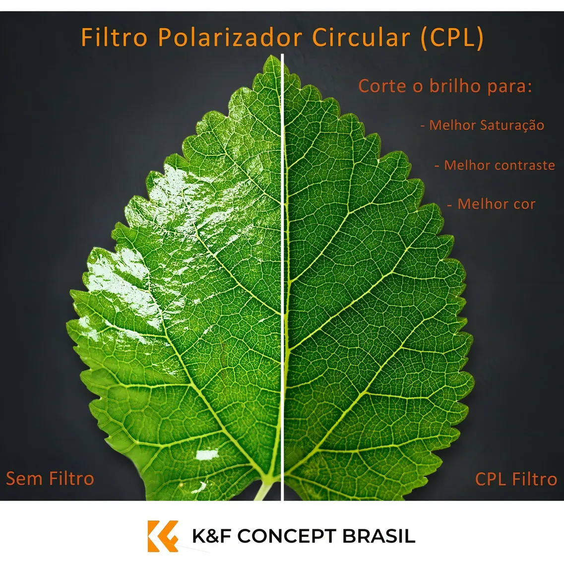 Filtro Polarizador CPL K&F Concept 67mm Filtro Polarizador CPL KF Concept 67mm