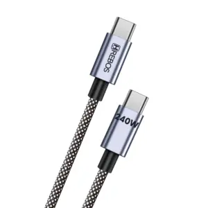 Cabo Hrebos CB 386C 240W Pro Cable Type C para Type C 1 Metro