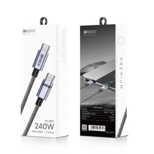 Cabo Hrebos CB 386C 240W Pro Cable Type C para Type C 1 Metro 4