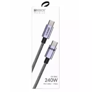 Cabo Hrebos CB-386C 240W Pro Cable Type-C para Type-C - 1 Metro