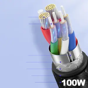 Cabo Hrebos CB 464C 100W Type C para Type C 3 Metros 2
