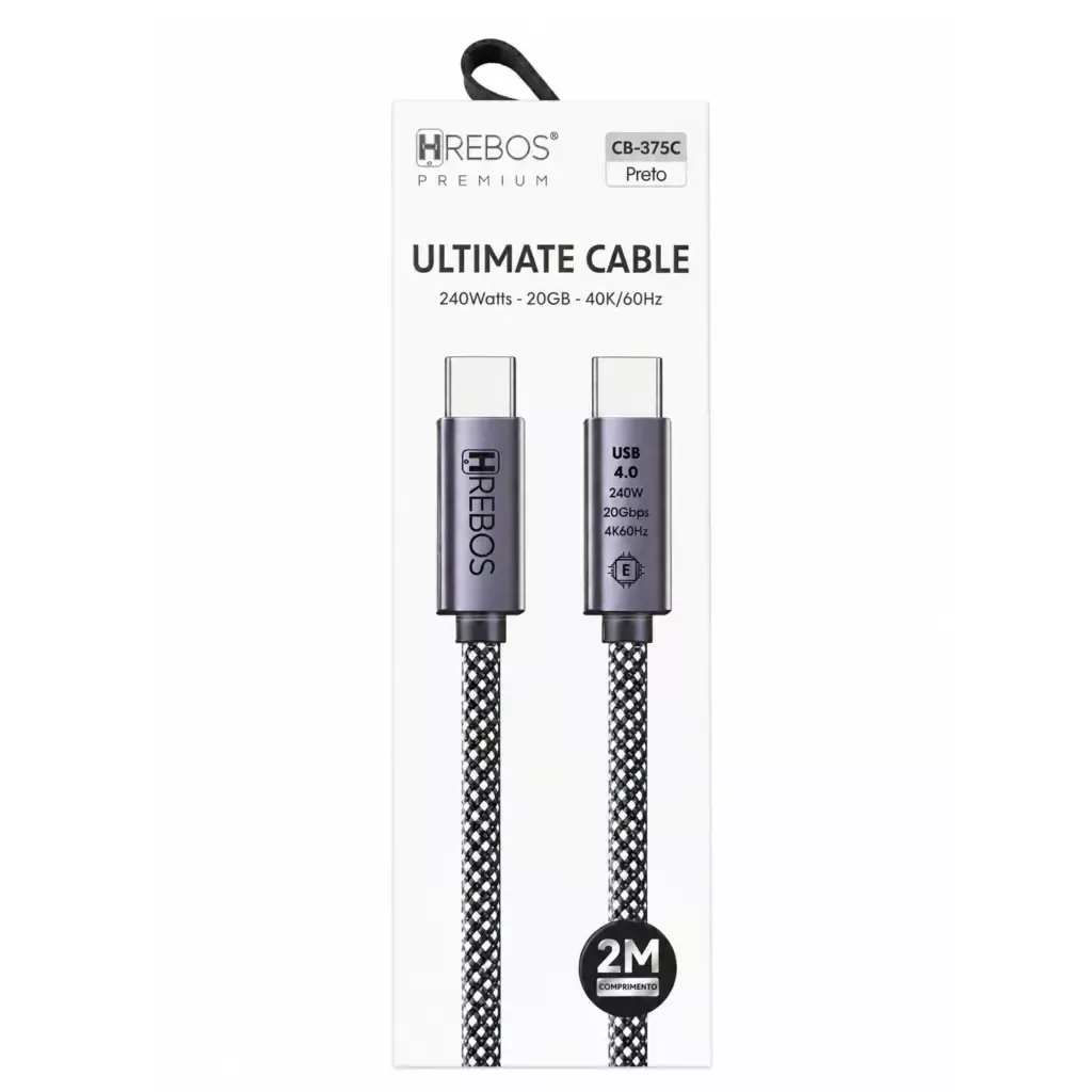 Cabo Hrebos Premium Ultimate Cable CB-375C 240W USB 4.0