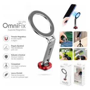 Suporte Magnético para Celular OmniFix Hrebos SU-274 3 Suporte Magnetico para Celular OmniFix Hrebos SU 274 3