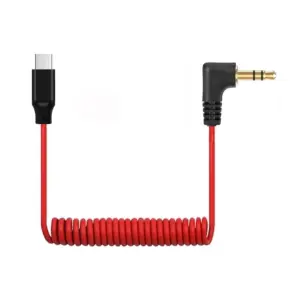 Cabo USB-C para 3,5 mm TRS para Microfones Sem Fio