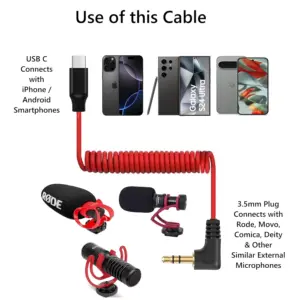 Cabo USB C para microfone 1