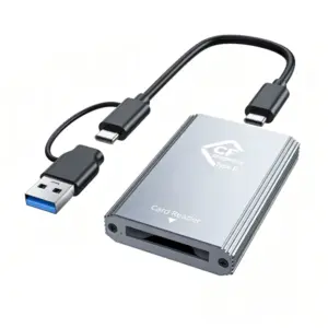 Leitor de Cartão CFexpress Tipo B USB 3.2 10Gbps USB-C e USB-A