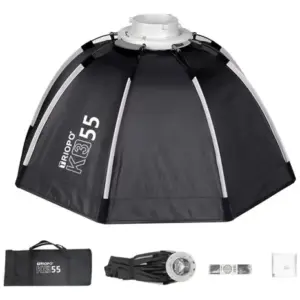 Softbox Octabox TRIOPO K3 55 Quick Release com Grid 1