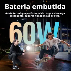 Luz LED COB Portatil VEDO 60W Bi Color 2800K–7500K com Bateria 10000mAh 5
