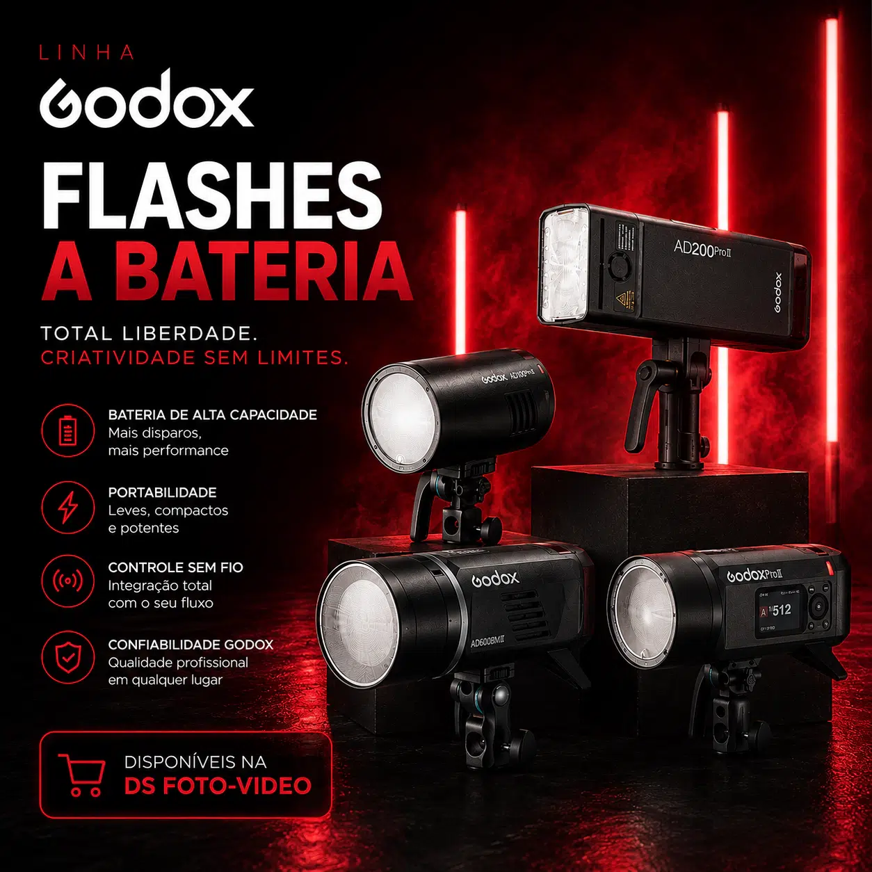 Banner flashs bateria