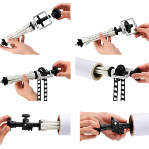 Kit Suporte de Fundo Fotográfico com Expan para Parede ou Teto — 2 Rolos 3 Kit Suporte de Fundo Fotografico com Expan para Parede ou Teto — 2 Rolos